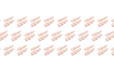 Repeated bacon strip emojis