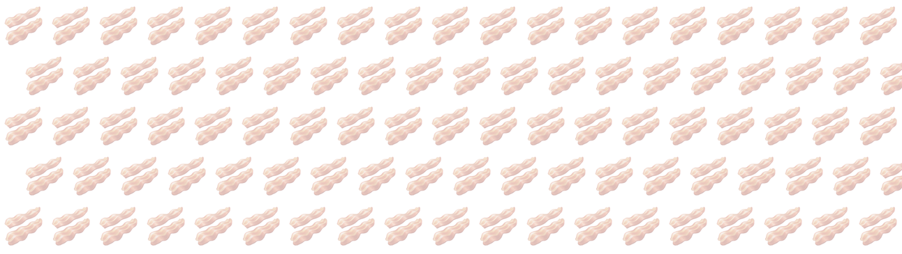Repeated bacon strip emojis
