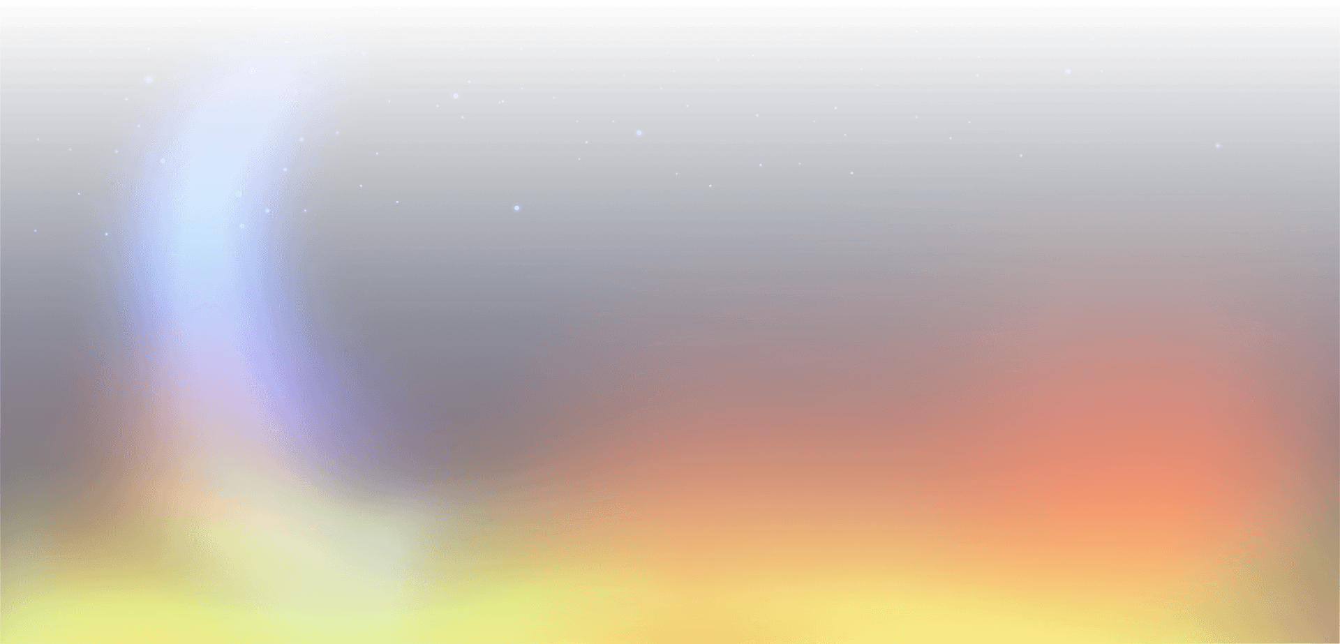 Blue and orange aurora and starfield